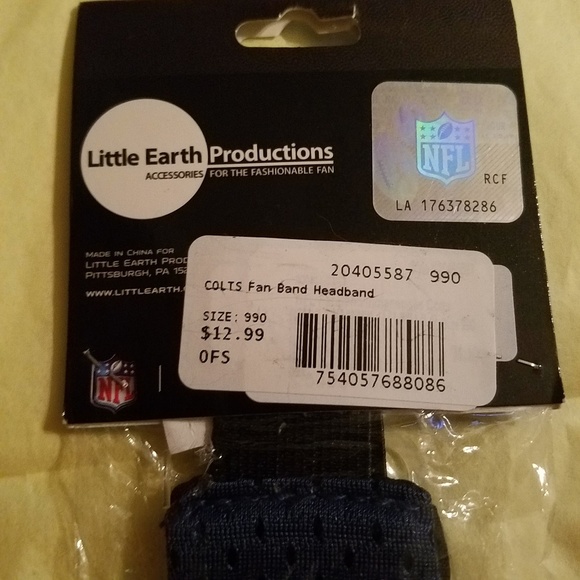 NFL Colts headband 2 sided - Picture 5 of 5